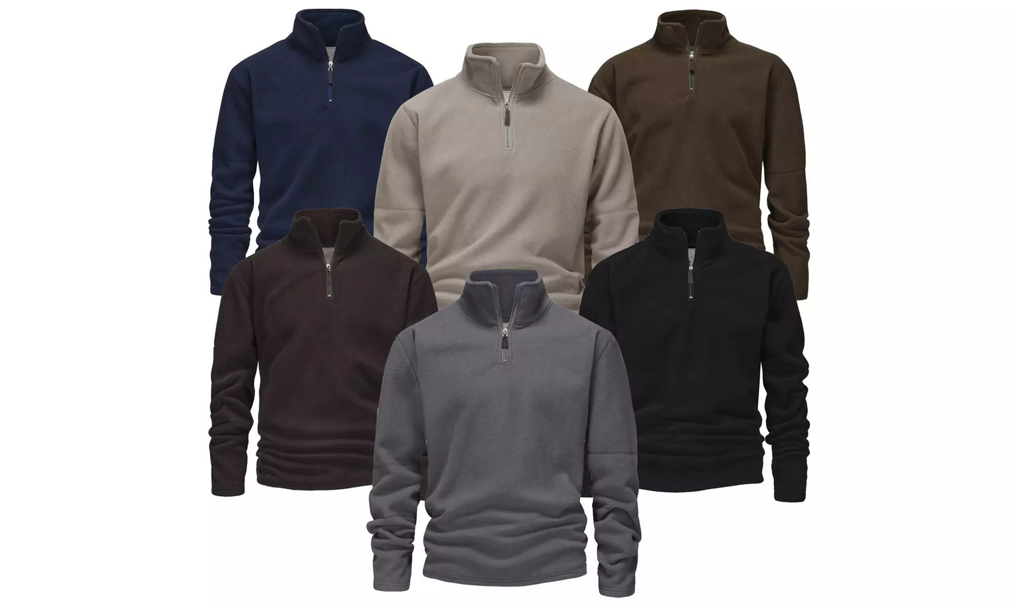 Blu Apparel Men's 1/4 Zip Fleece Jumper