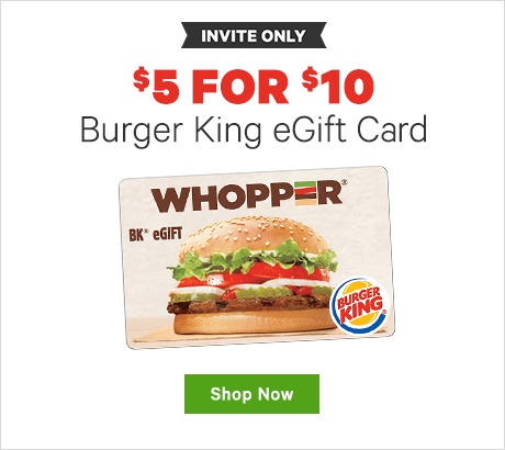 $5 for $10 Burger King eGift Card