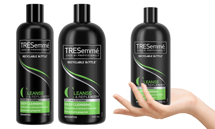 Image 1: Two-Pack of TRESemme Shampoo 500ml or 900ml