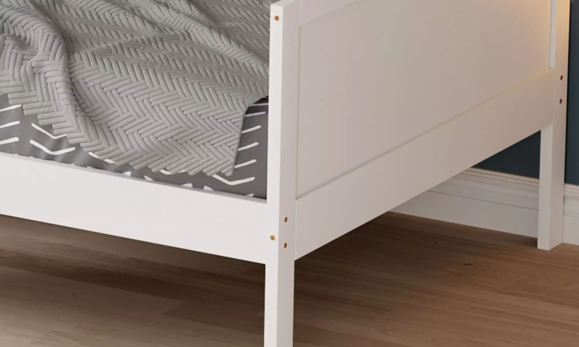 Lit barrière 90 x 190 cm "Pepito", en bois