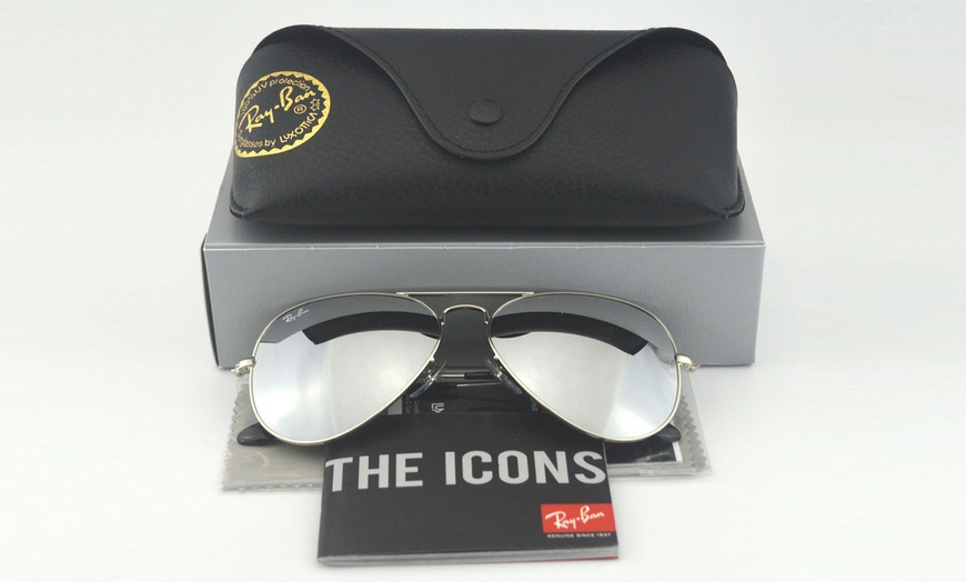 Image 1: Ray-Ban Aviator Sunglasses; selection of colours 