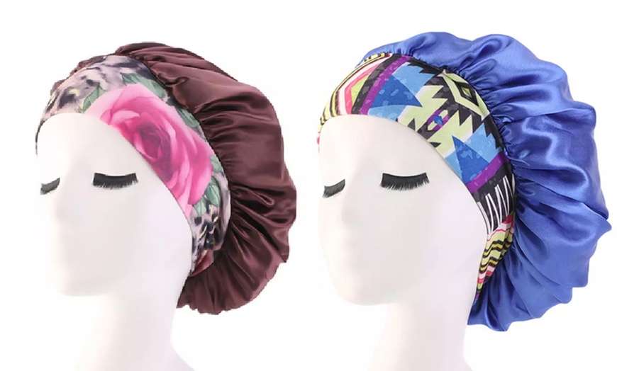 Image 13: One or Two Satin Sleeping Hair Wrap Headbands