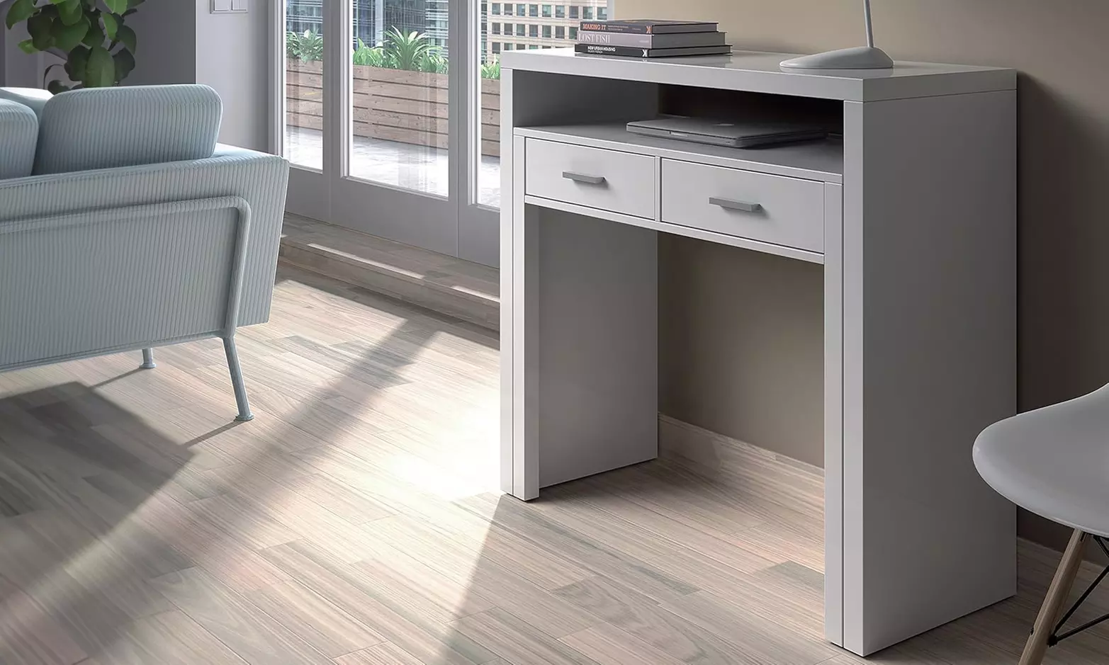 Ausziehbarer Konsolentisch