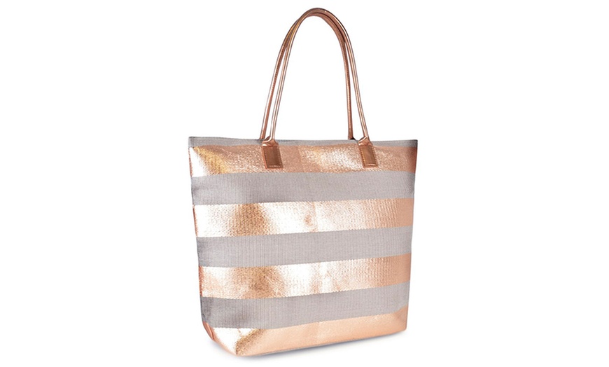 Image 2: Metallic Beach Bag
