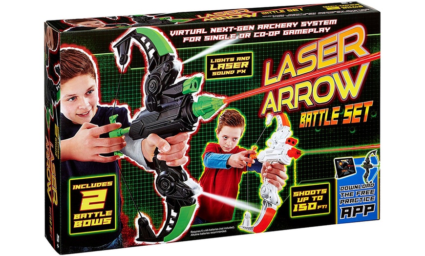 Image 3: Two-Pack Laser Arrow Battle Bows