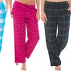 Image 1: Alexander Del Rossa Women's Long Cotton Flannel Pj Bottoms