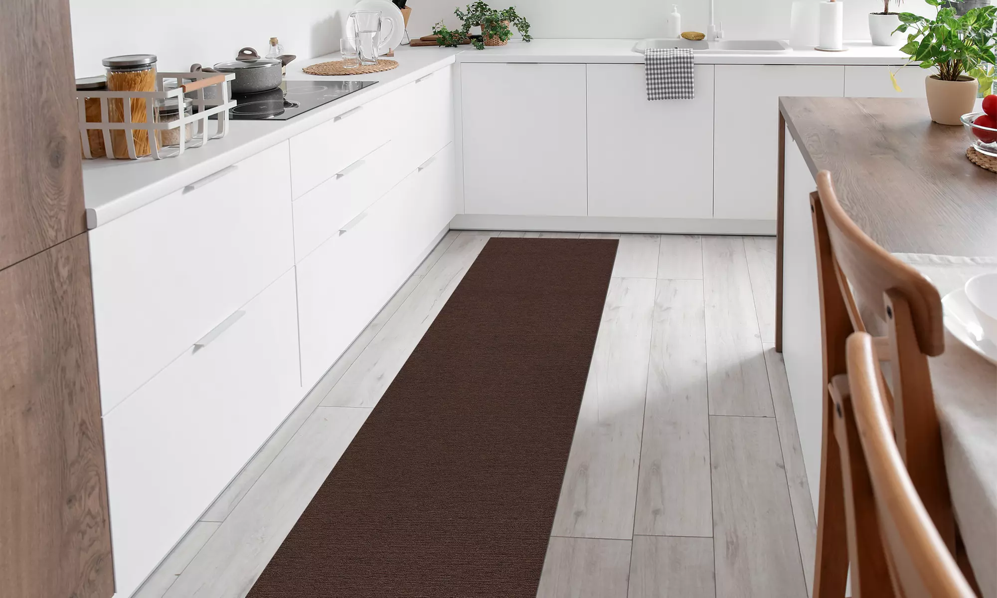Fleckenresistenter und rutschfester Küchenläufer