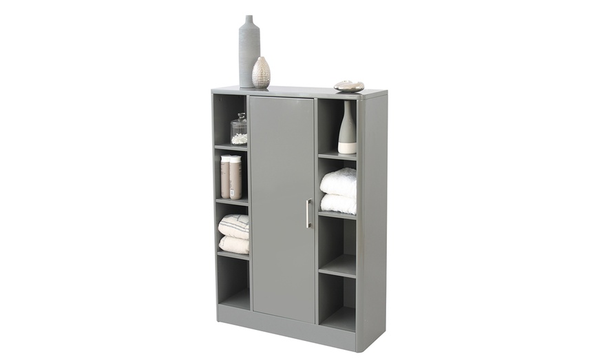 Image 1: Grey Console Storage Unit