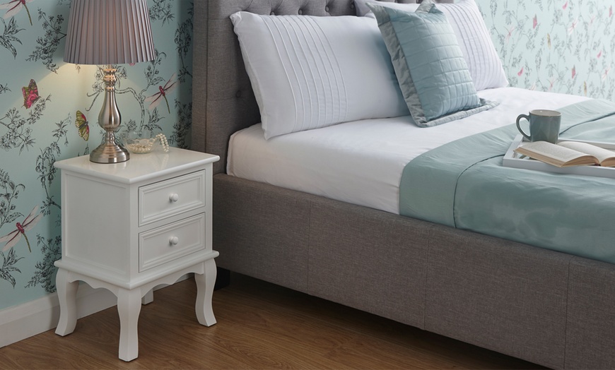 Image 2: One or Two White Bedside Tables
