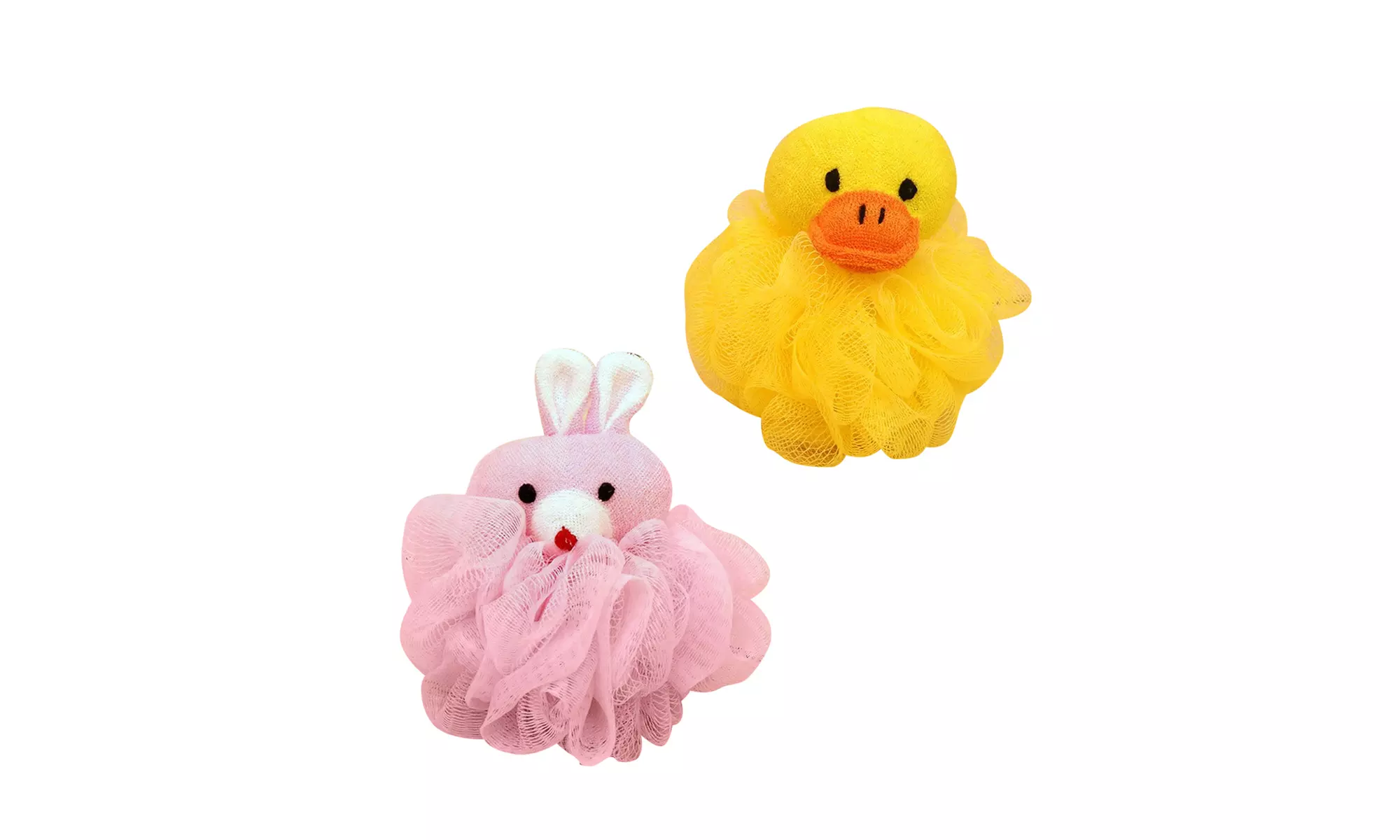 Animal Face Loofah Exfoliator Sponge - Set of 2 - Second Medium