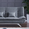 Image 1: Convertible Linen Sofa Bed with Dual-Layer