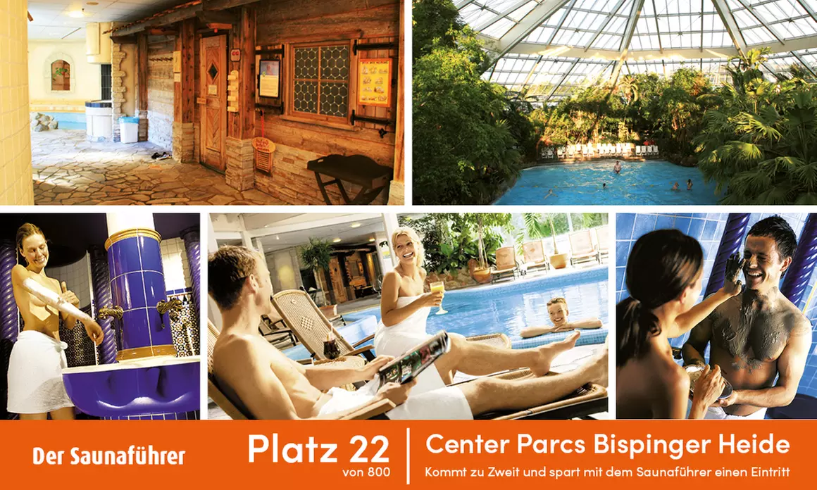 2:1 Gutschein für das Center Parcs Bispingen (bis zu 50% sparen) - Primary Image