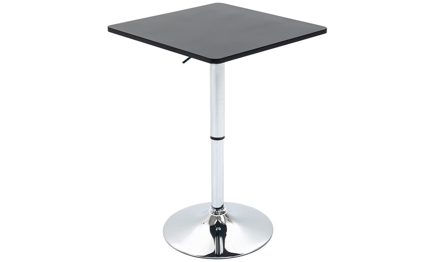 Image 1: HomCom Adjustable Bar Table