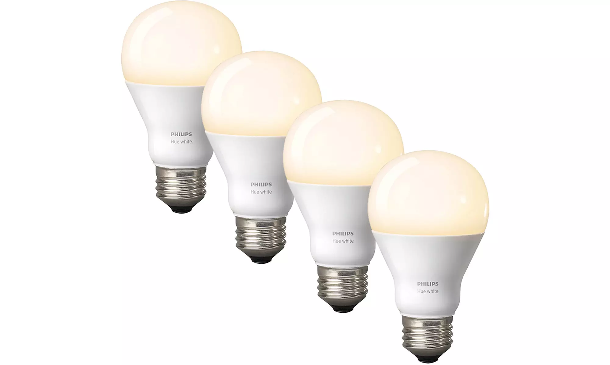 Philips Hue 3rd Gen White Ambiance A19 LED Smart Light Bulbs (4-Pack; Certified Refurbished) - Primary Image