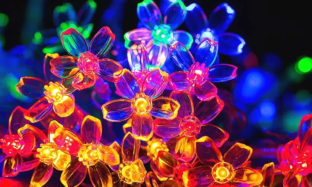 1 o 2 stringhe di luci LED ad energia solare