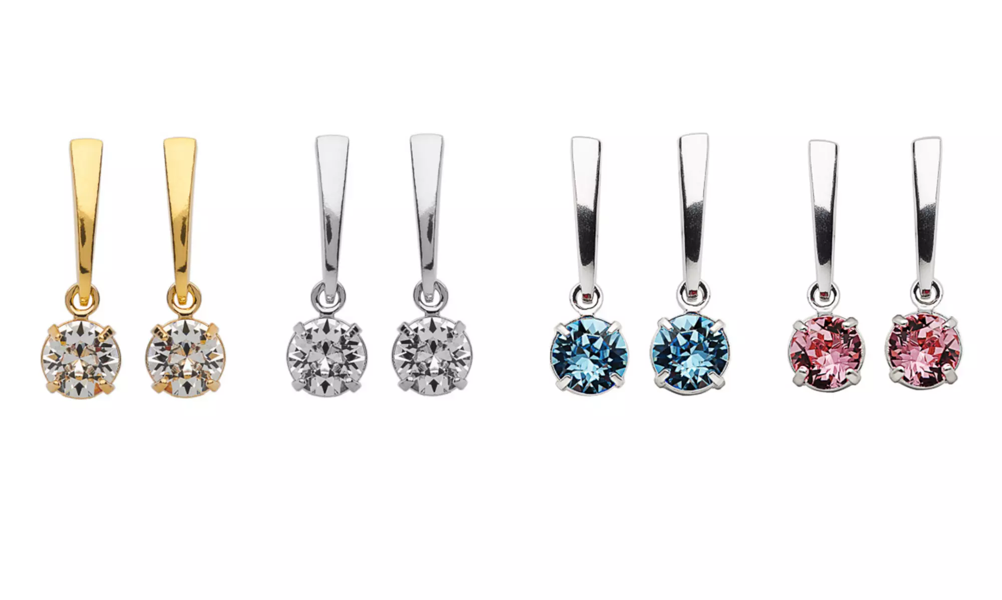 Oorbellen met Oostenrijkse kristal in kleur naar keuze - Primary Image