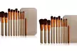 1x oder 2x 12-teiliges Make-Up-Pinsel-Set in Rotgold mit Box - Second Medium