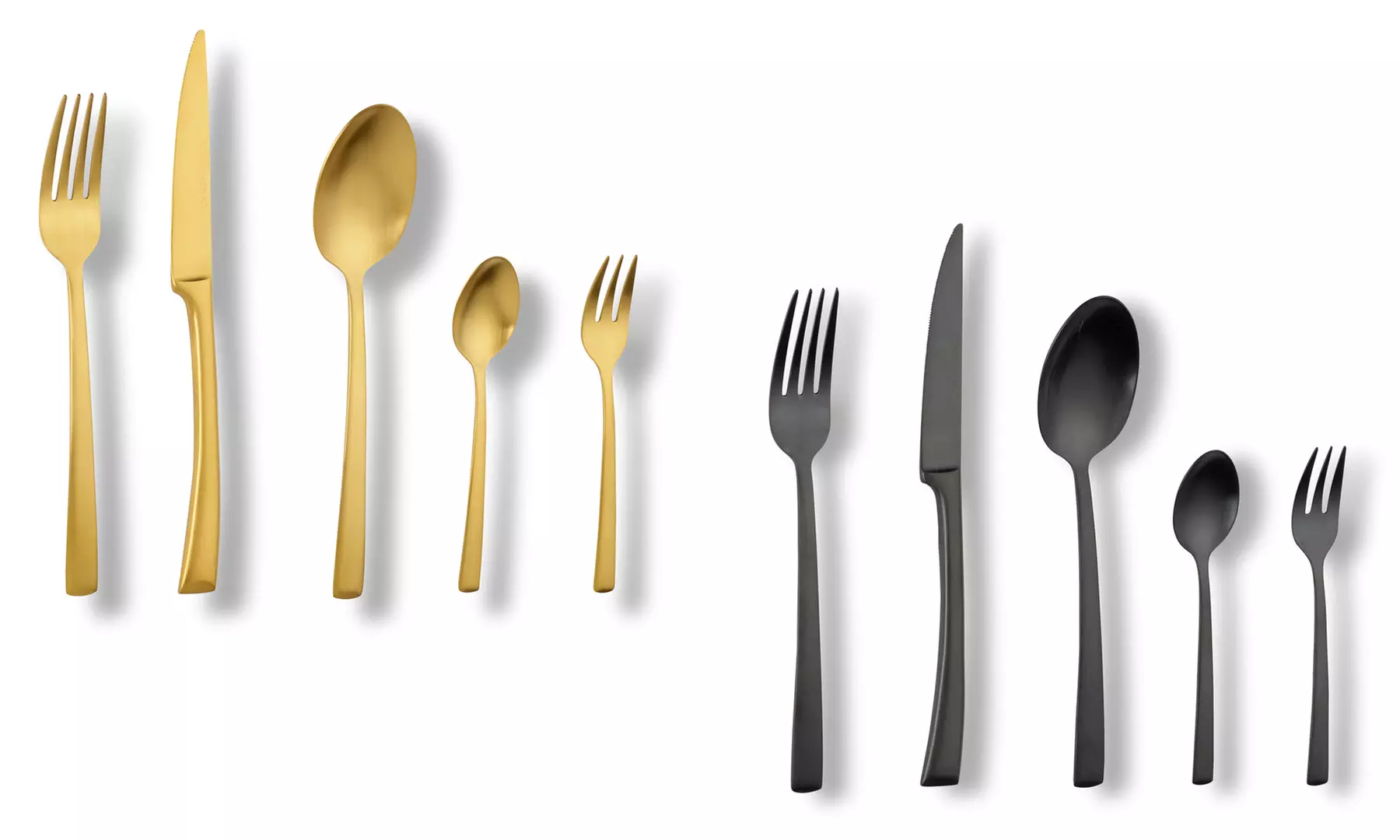 ECHTWERK 42-tlg Edelstahl Besteckset Avelino in Matt Gold o. Schwarz in hochwertiger Geschenkkassette, spülmaschinenfest - Primary Image