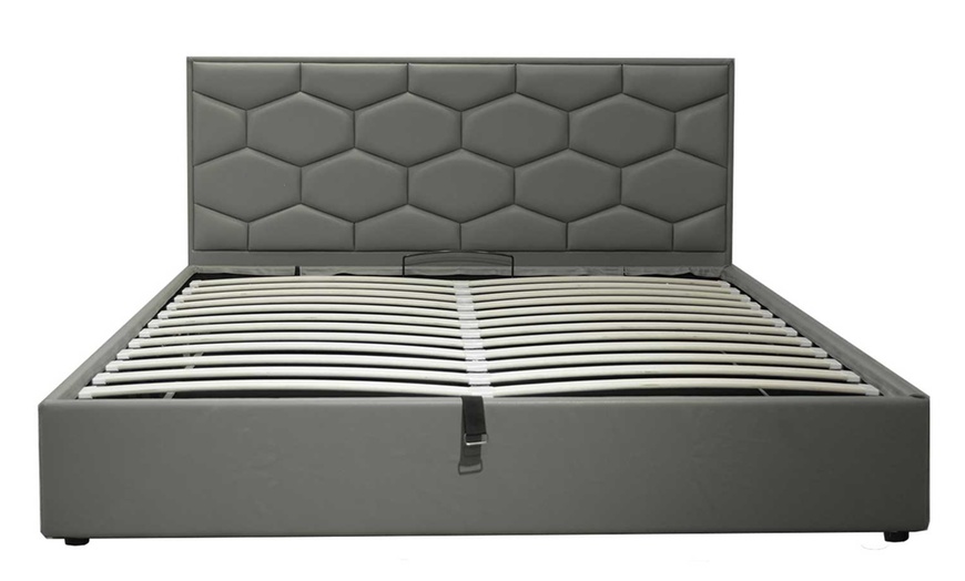 Image 6: Lit coffre Manhattan Simili cuir, matelas ''Cosmos'' en option