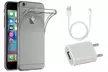 Pack complet : Chargeur / Câble USB / Coque transparente / Verre Trempé pour iPhone 5 / 6 / 7 / 8 et X - Second Medium
