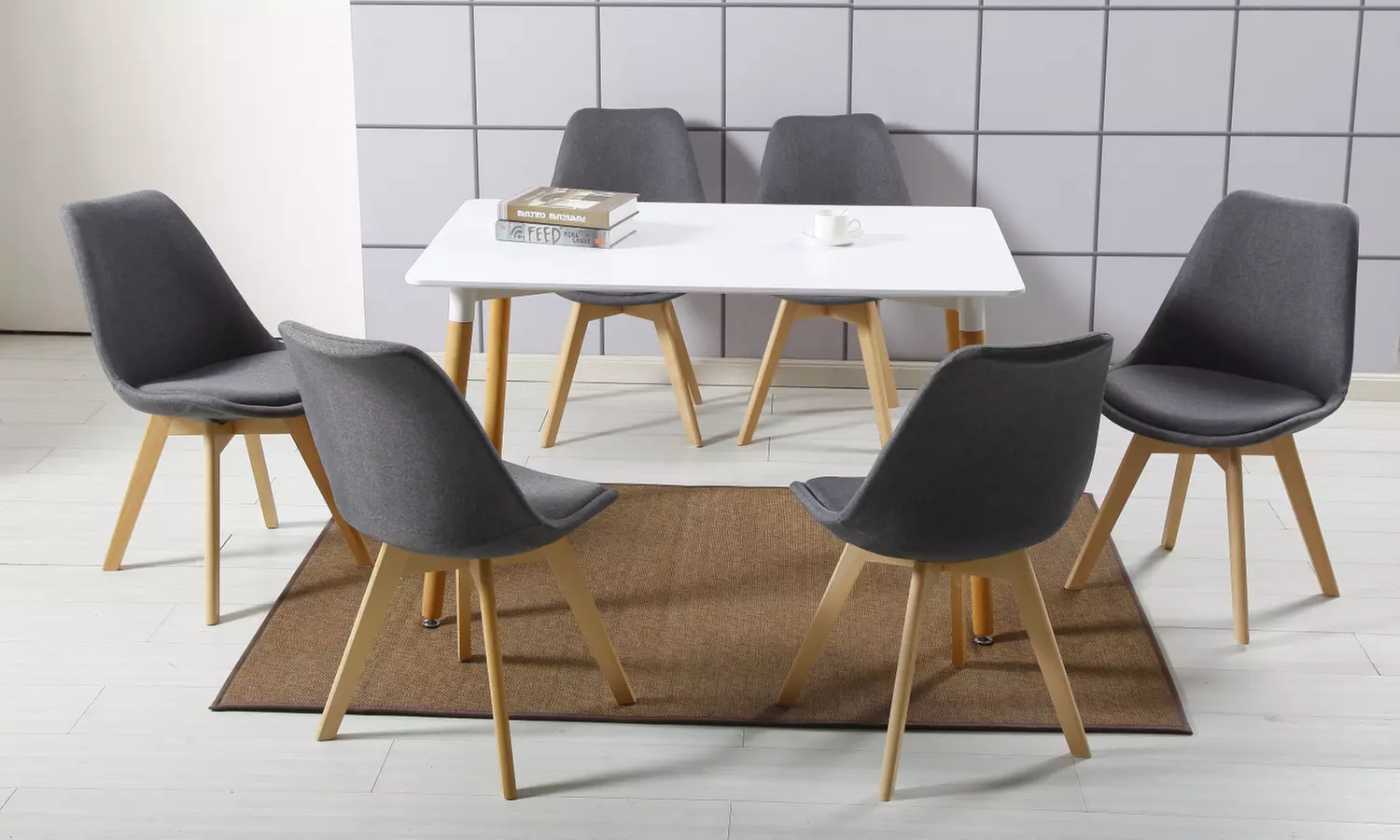 Lot de 1, 2, 4 ou 6 chaises scandinaves tissu LIVS - Primary Image