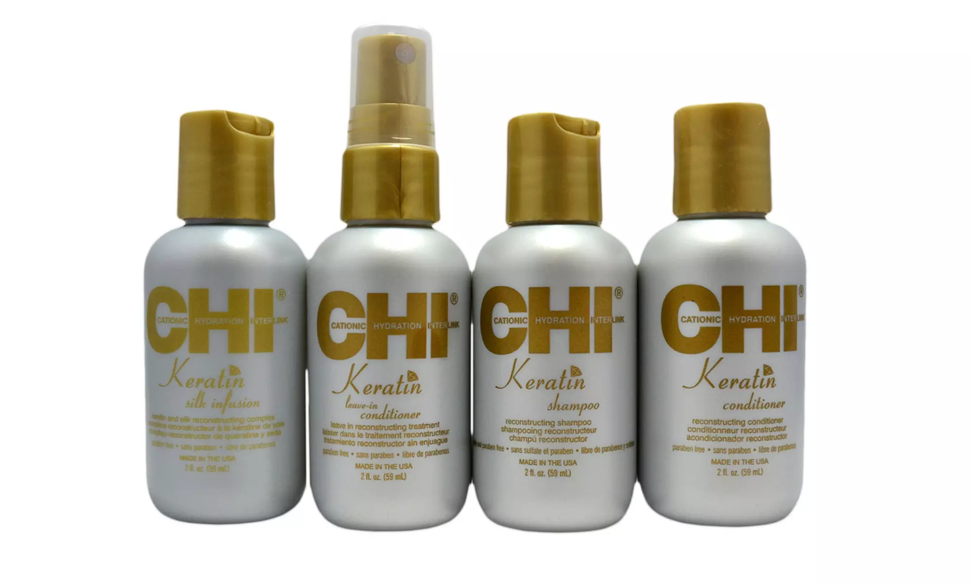 CHI Keratin Shampoo Conditioner Treatment Sample Kit - Primary Image