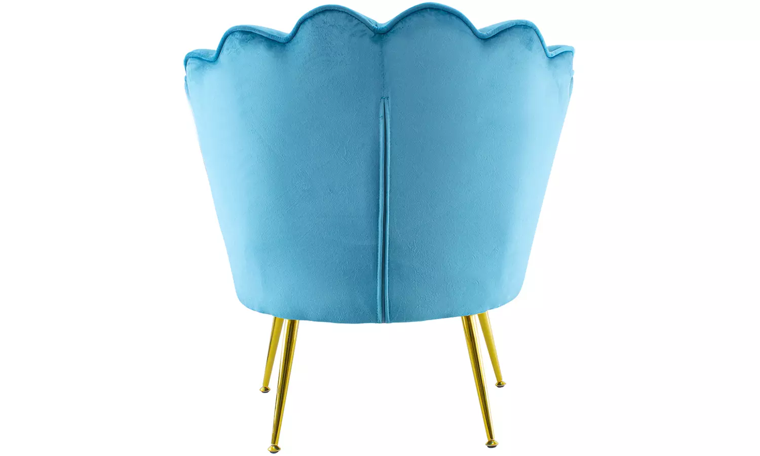 Poltrona con schienale a conchiglia