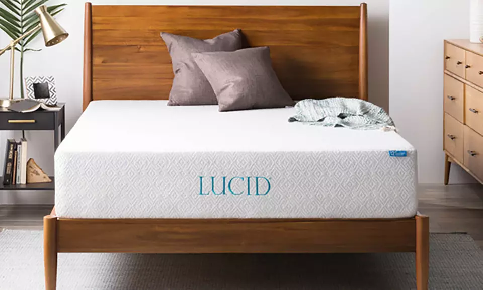 Lucid 12" Plush or Medium Gel-Infused Memory Foam Mattress - Primary Image