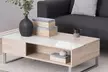 Table basse 110 x 60 cm avec plateau surélevé et rangements, livraison offerte - Image 6