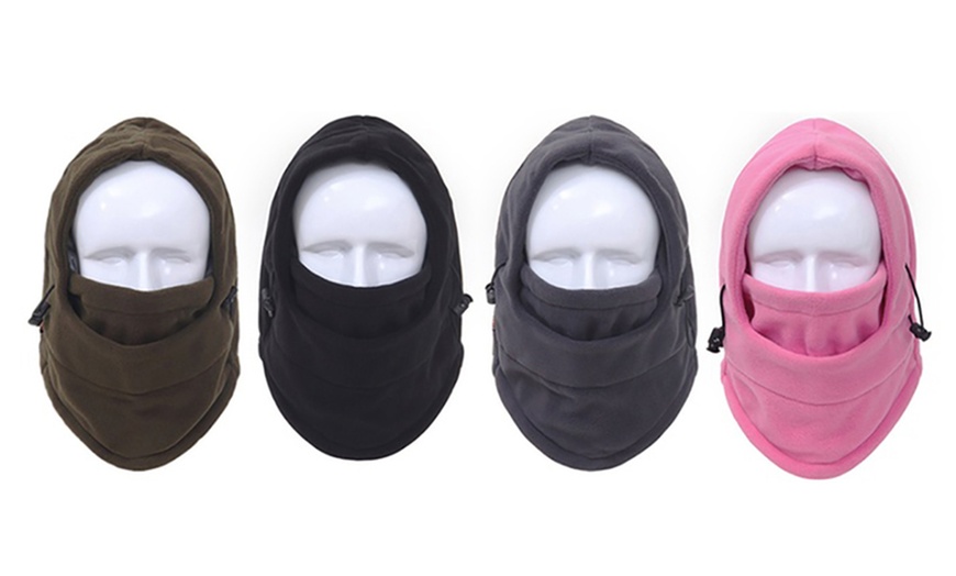 Image 1: Six-in-One Winter Thermal Fleece Hat