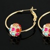 Image 2: Pendientes de aro con bola de zirconias