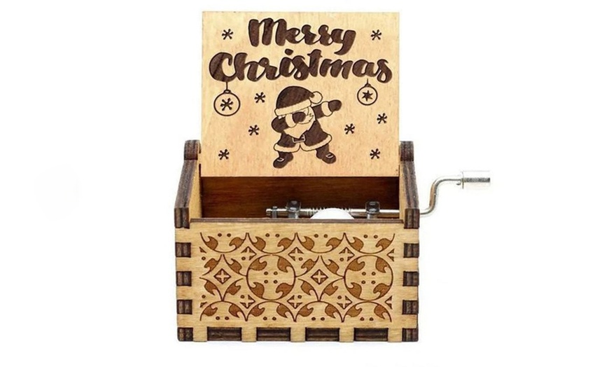 Image 9: Mini Christmas Wooden Music Box