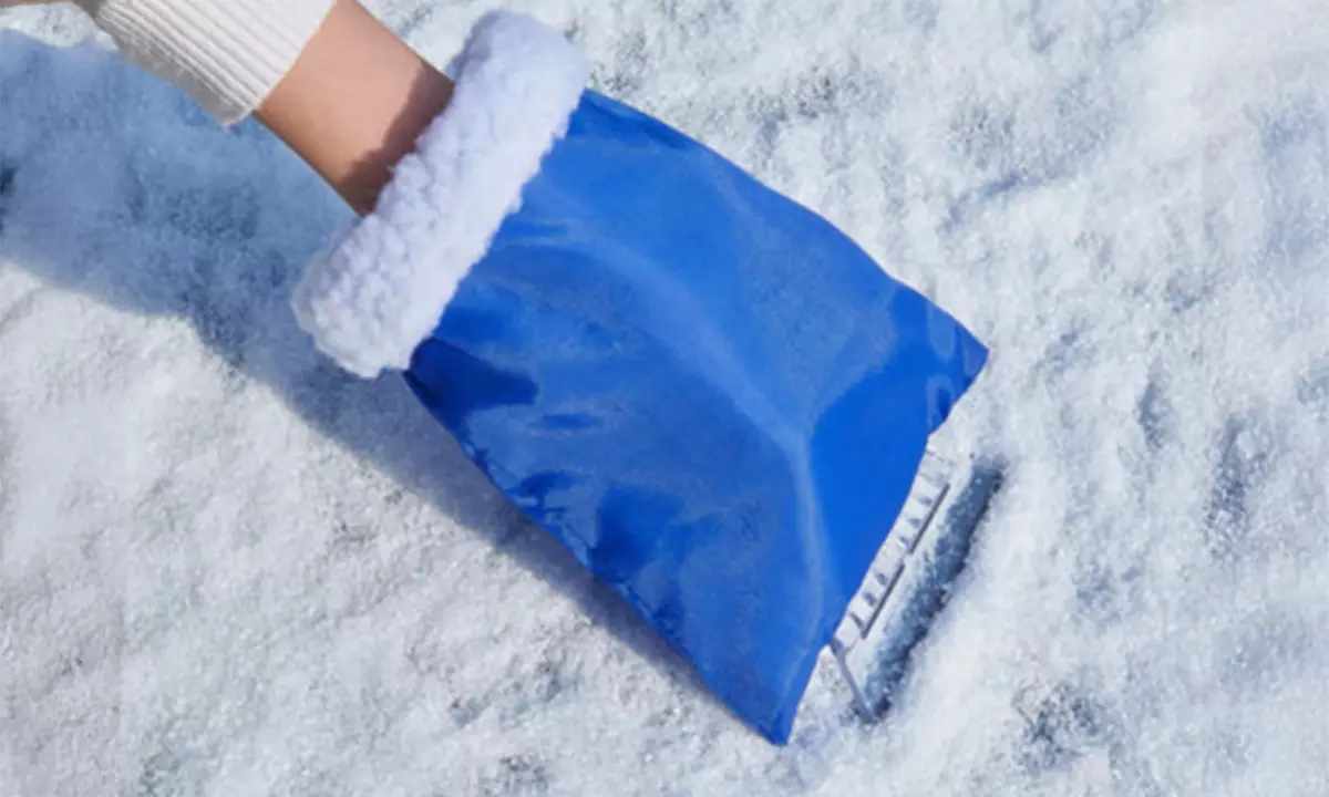 One or Two Generise Warm Hand Mitt Ice Scrapers