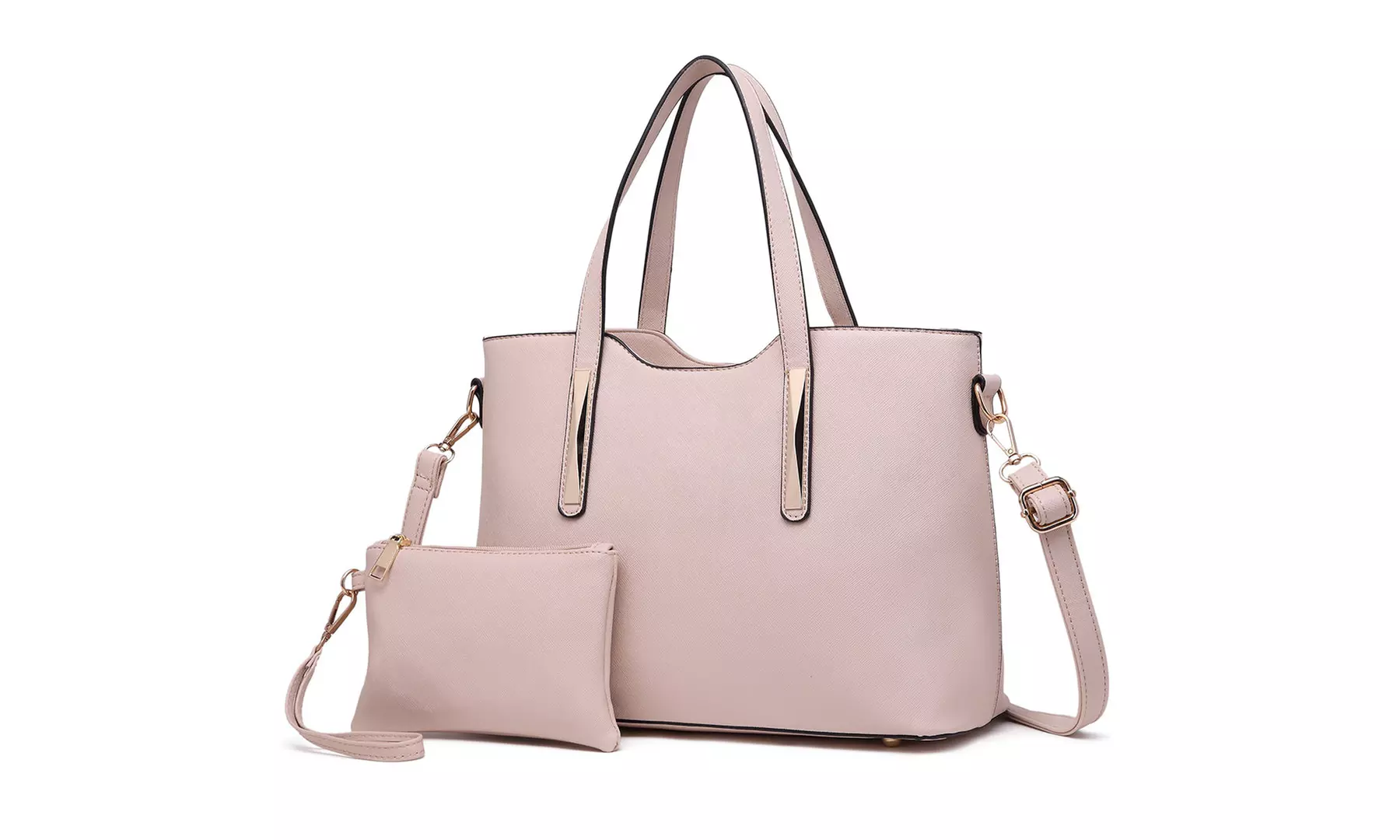 Miss Lulu PU Leather Shoulder Bag and Matching Purse Set
