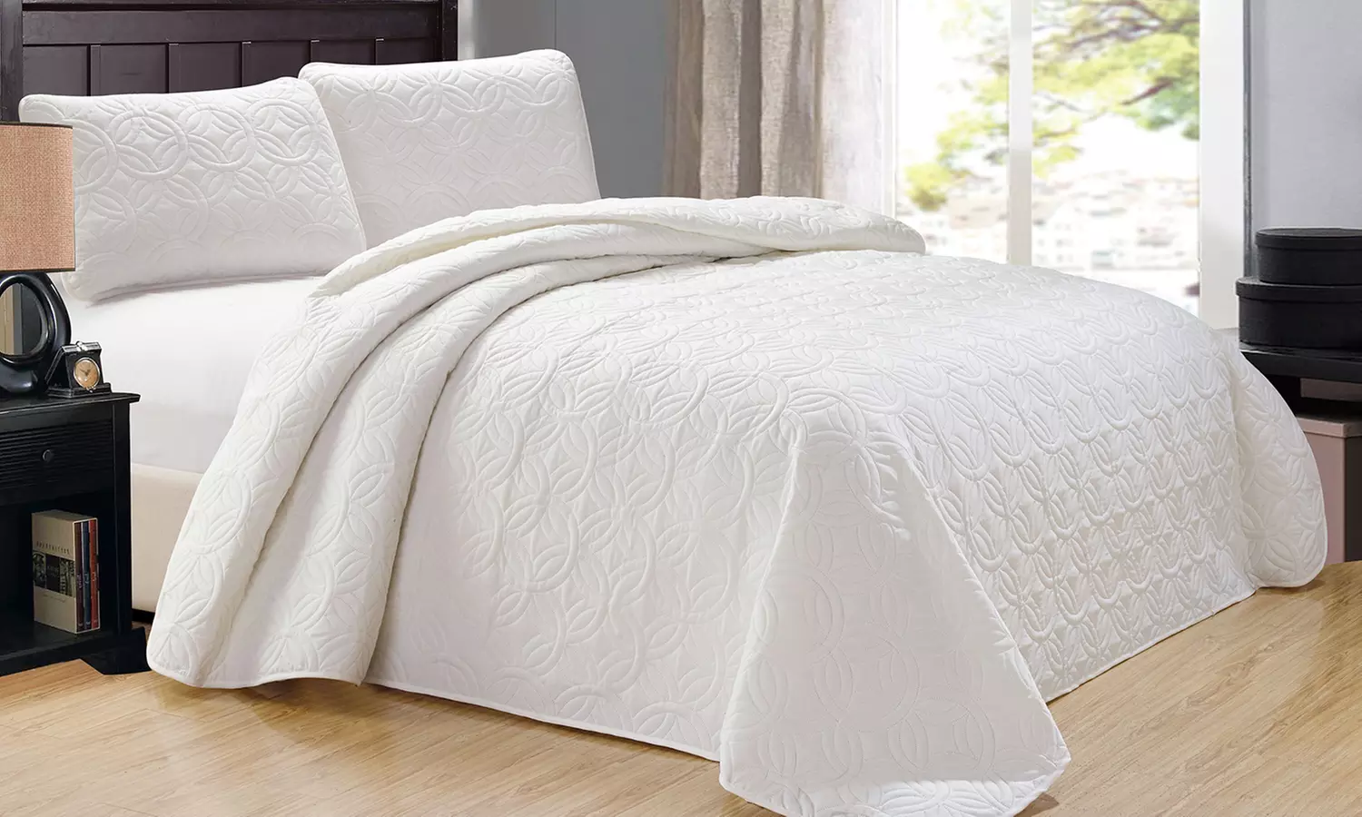 Kensie Thia Embossed Lightweight Quilt Set (3-Piece) - Second Medium