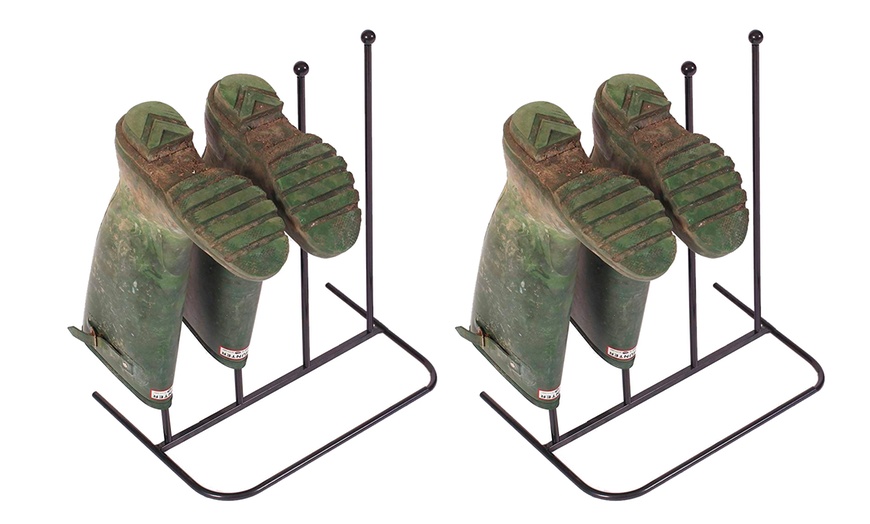 Image 5: Two- or Four-Pair Metal Boot Stands