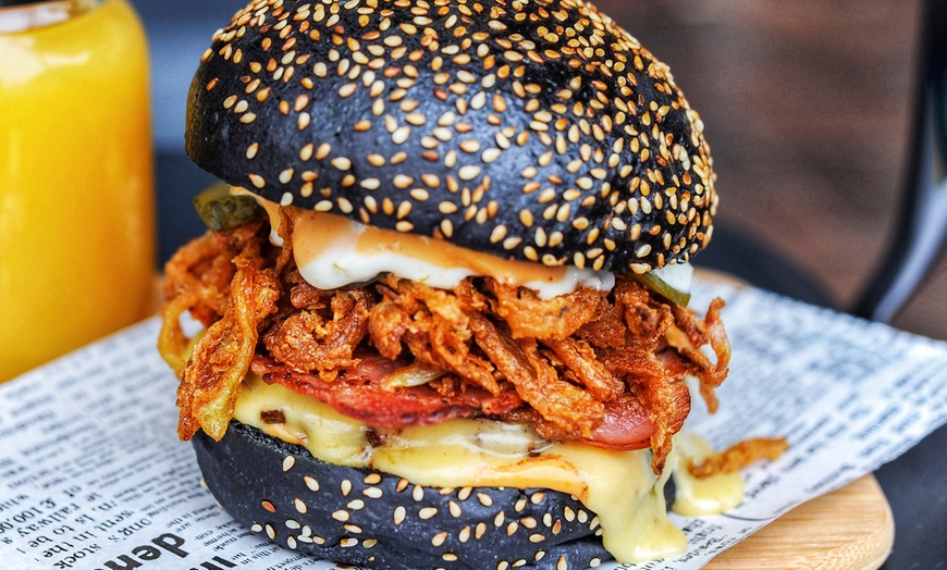 Image 6: Burger with Chips and Soft Drink