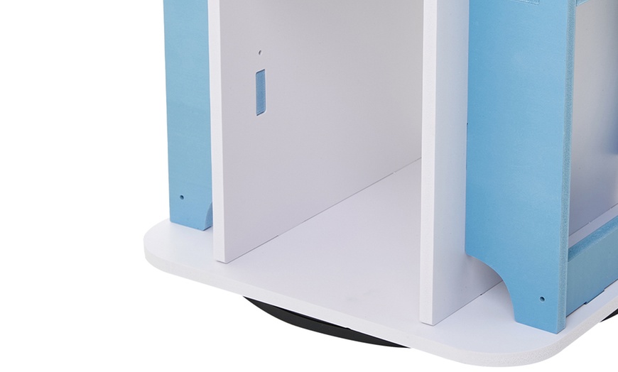 Image 6: 4-Tier Freestanding Rotating Children's Bookshelf