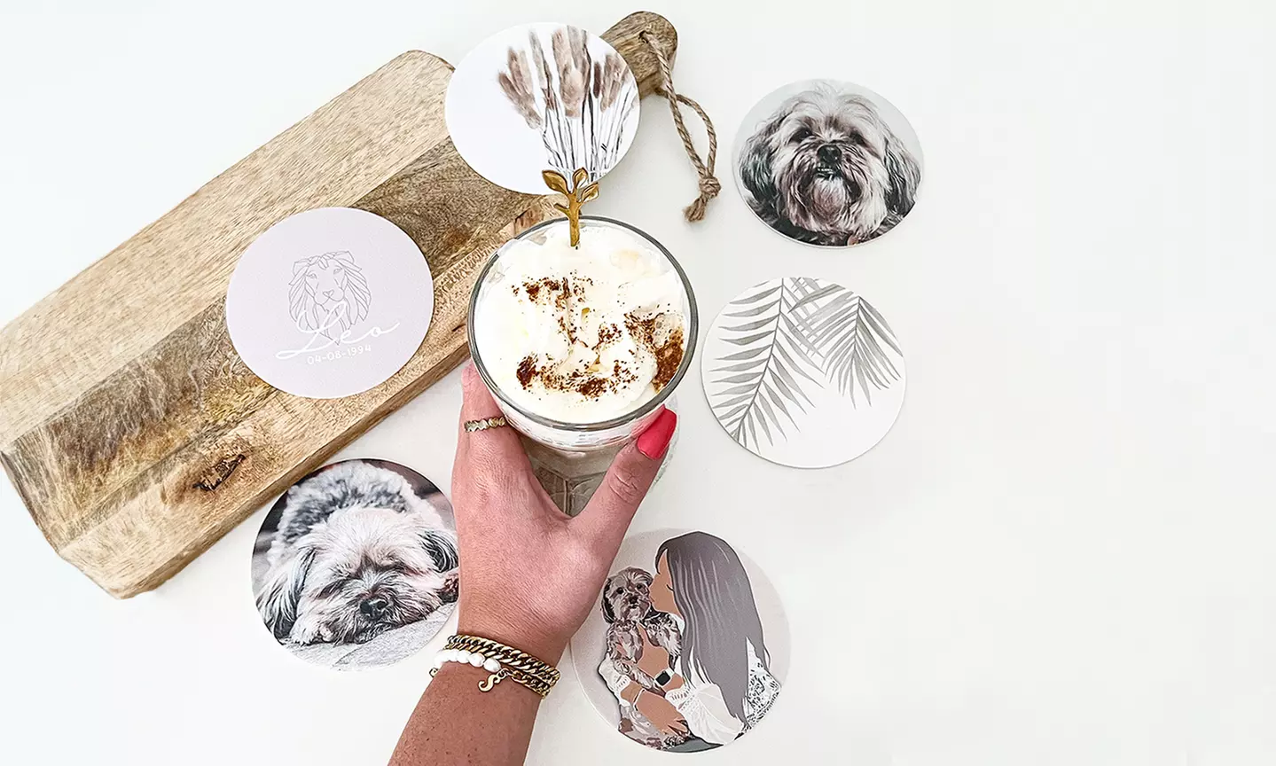 Set de dessous de verre personnalisables sur Hello déco