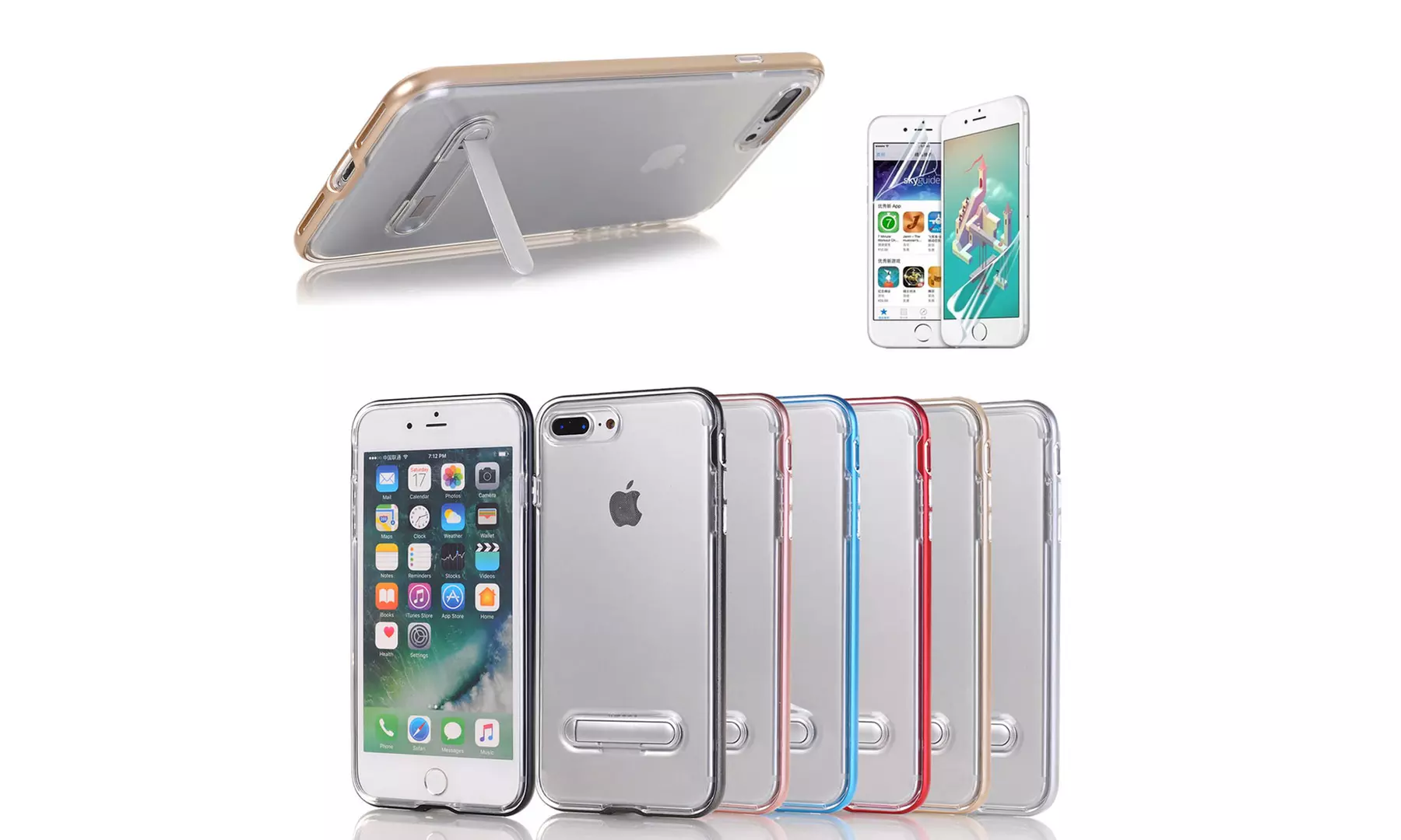 Coque double protection pour iPhone 6+, 6S+, 7, 8, 7+, 8+ et X, livraison gratuite - Primary Image
