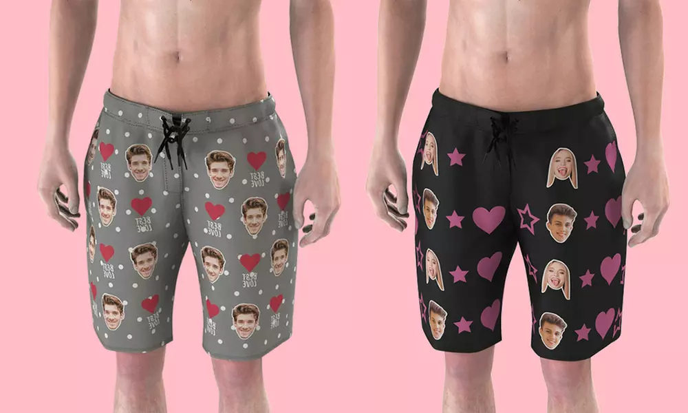 Strand-Shorts mit Foto-Symbolen