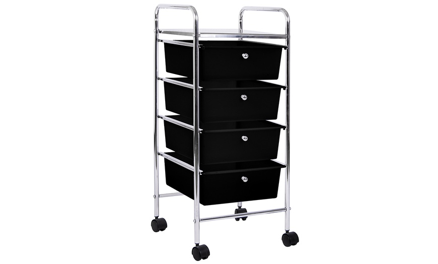 Image 2: Four-Drawer Storage Trolley