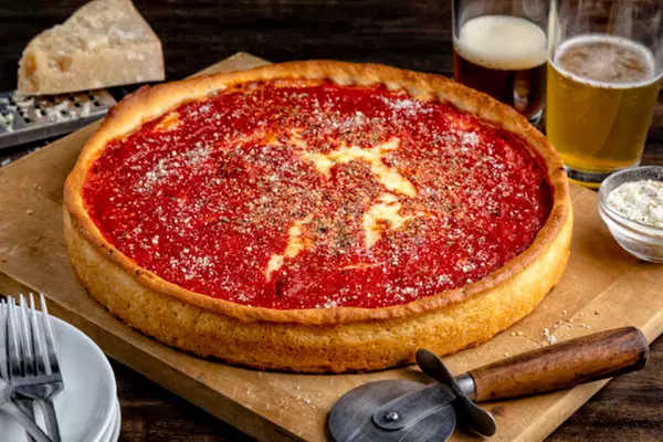 Deep Dish Pizza and Craft Beers or House Wine at Pizzeria Due