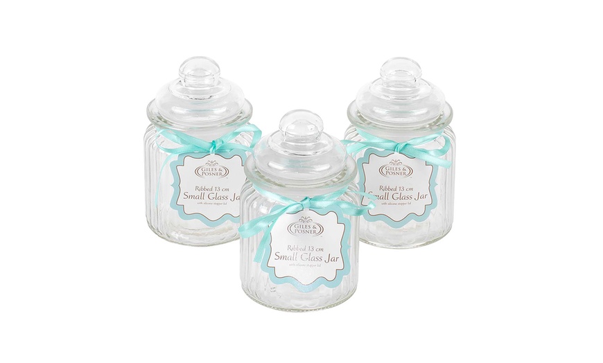 Image 14: Giles & Posner Ribbed Glass Jars