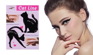 20-Piece Cat Eye Line Eyeliner Stencil Set