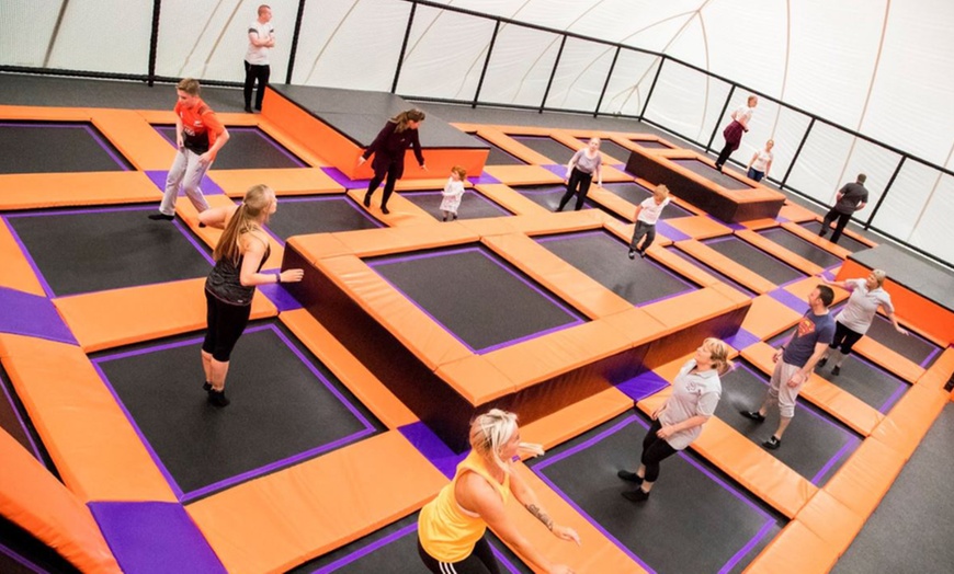 Image 1: Trampoline Park Entry