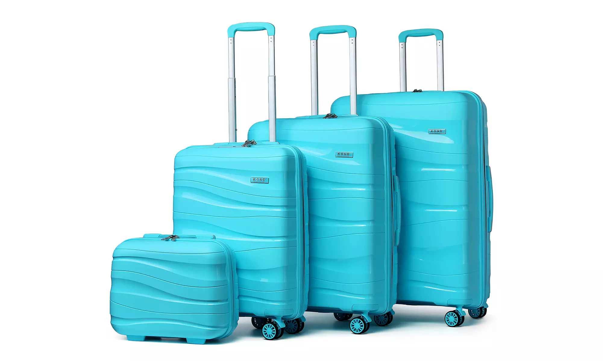 KONO One Or Four-Piece PP Hard Shell Suitcase with TSA Lock