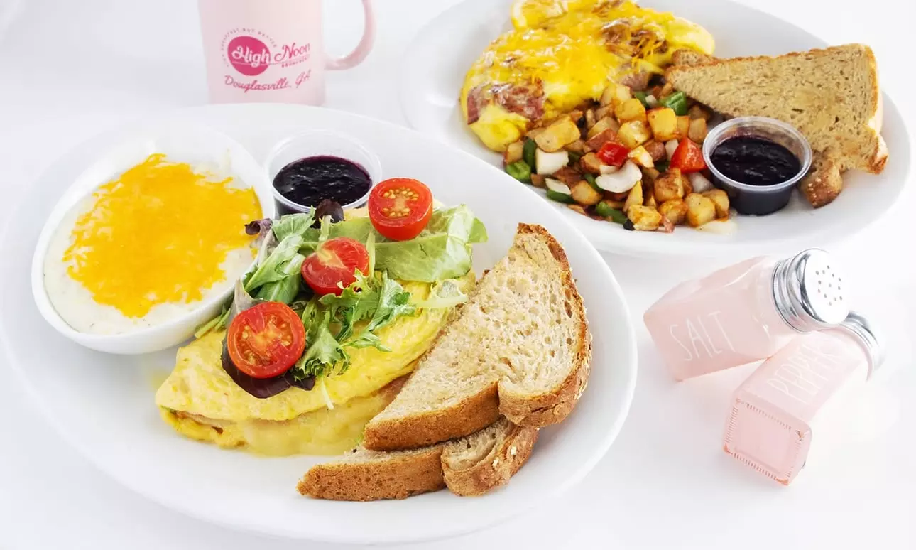 Indulge in Family Breakfast, Shrimp, Grits, or Food & Drink Credit