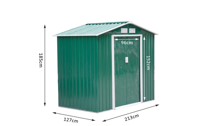 Image 19: Outsunny Lockable Garden Shed