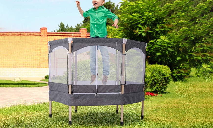 Image 6: HOMCOM Hexagon Kids Trampoline